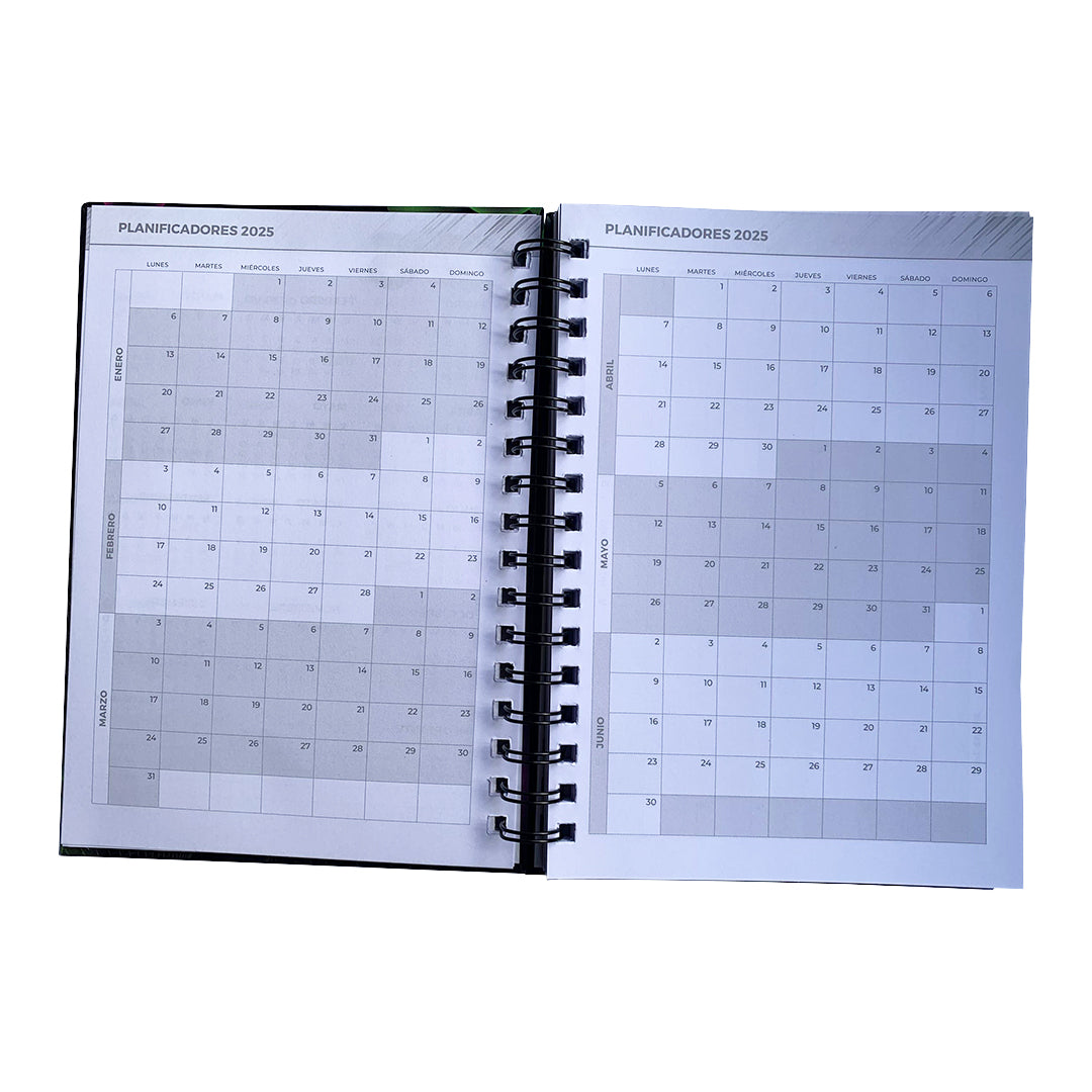 Agenda anillada media carta impresa